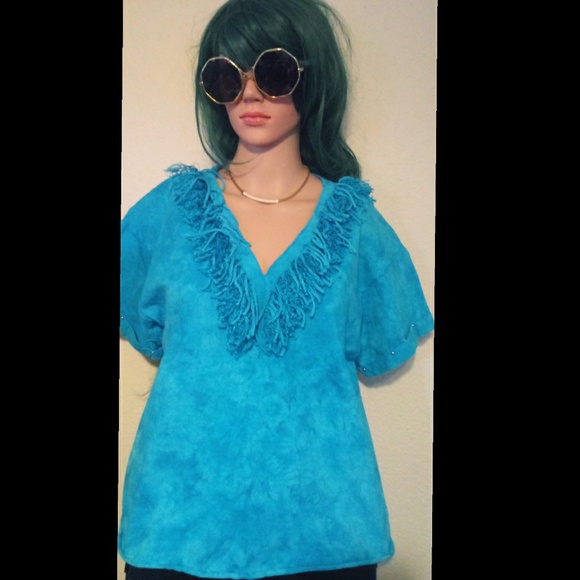 Vintage 80s Tie dye top - Picture 2 of 4